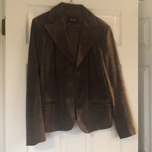 Brown suede blazer